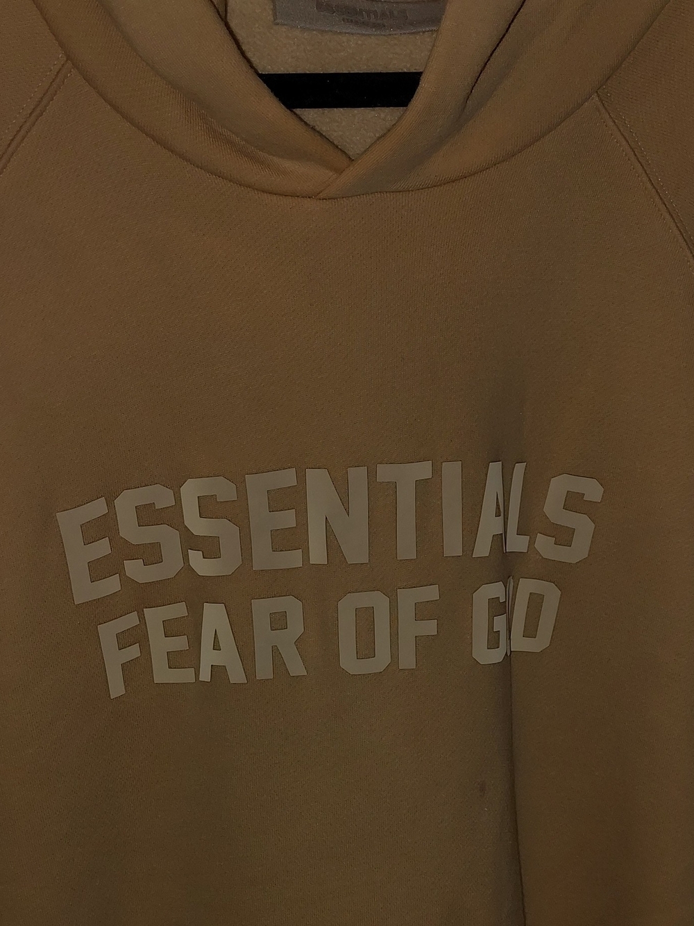 Fear of God Essentials Hoodie in Tan